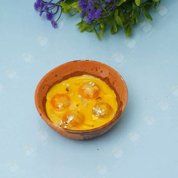 Rasmalai Shaped Soy Wax Diwali Candles